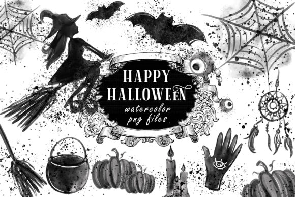 Halloween Watercolor Illustration