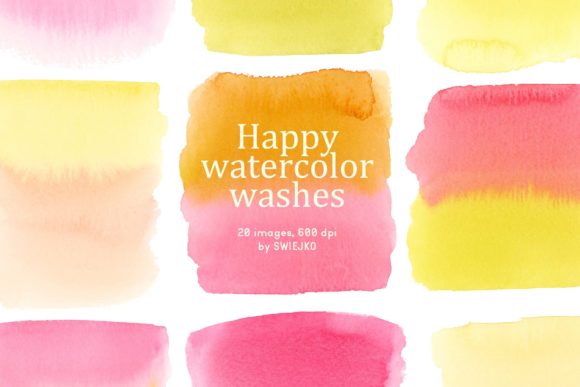 Happy Watercolor Washes, Boho Style