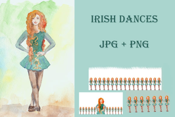 Irish Dances Watercolor Illustrations