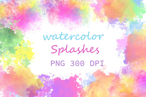 Watercolor Splatter Stain Colorful